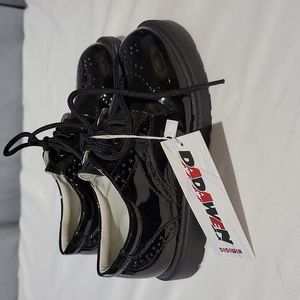 Kid's Black Dress Shoes Shiny Size 29 (US 11.5) Dadawen - Made in China